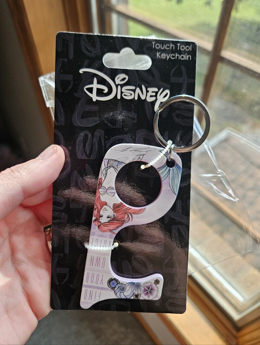 Disney Ariel White & Purple Touch Tool Keychain
